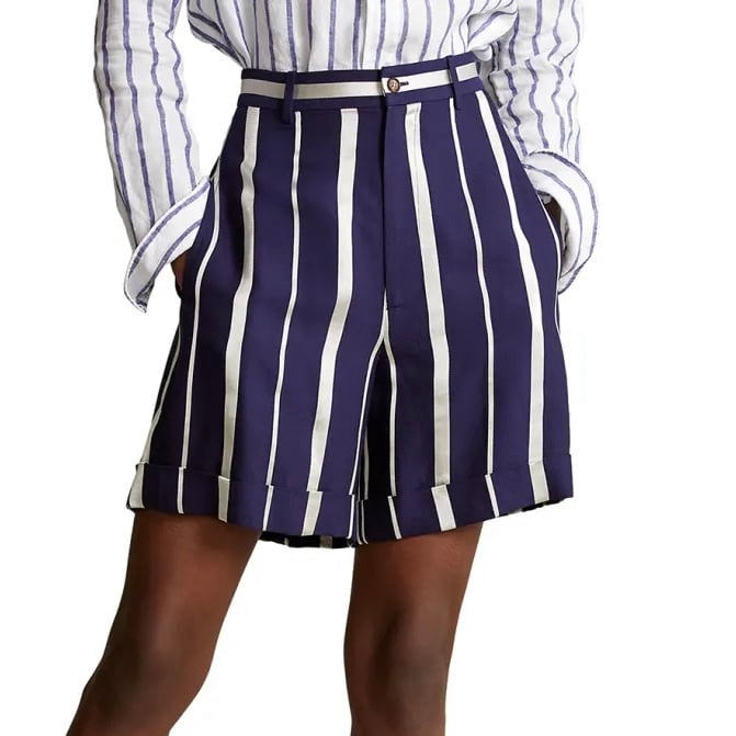 New Polo Ralph Lauren High Waist Stripe Shorts