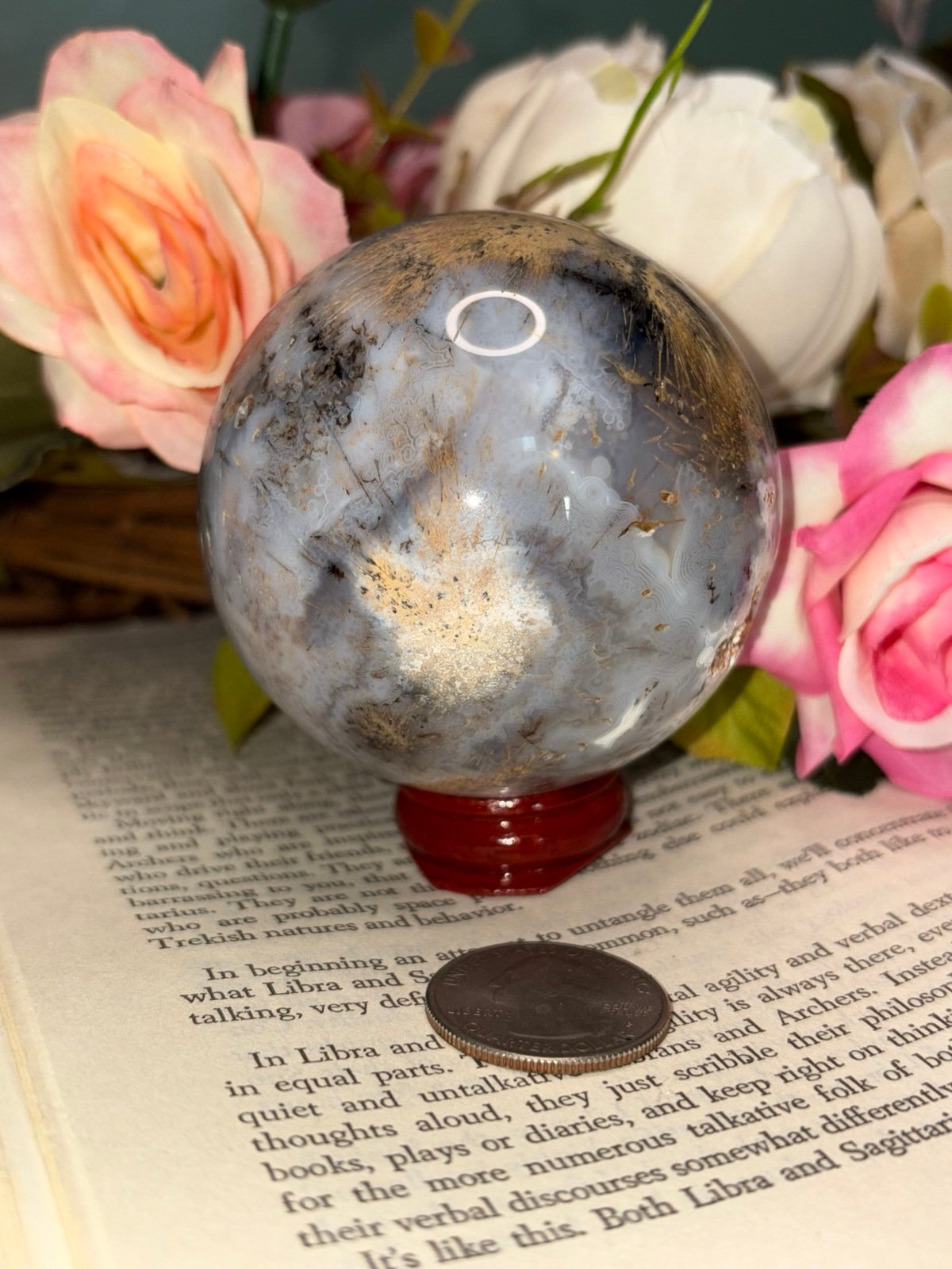 Super Cool, Rutile Agate Sphere