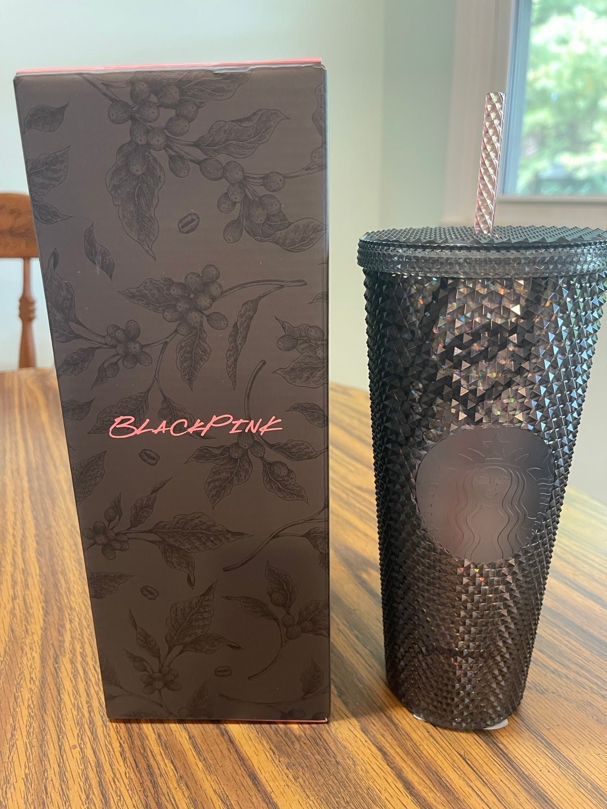 NIB Starbucks Black Pink Studded cups