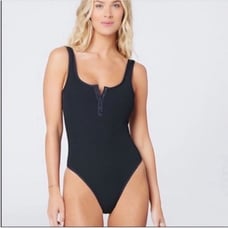 L*Space Womens Size Small Ribbed Float One Piece Swimsuit