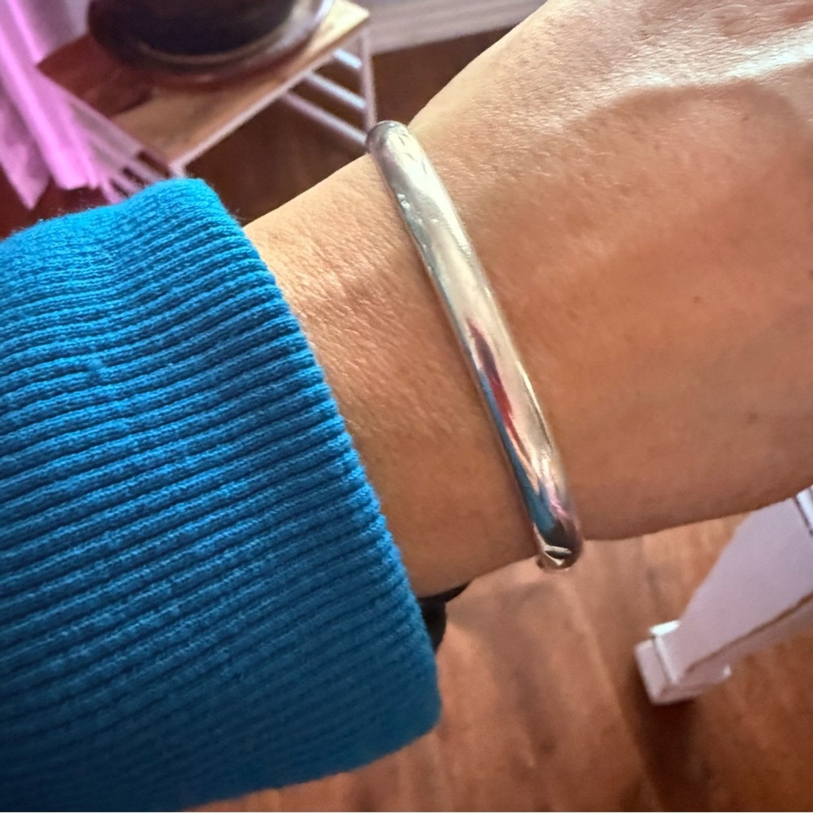 925 Sterling Silver Hinged Bangle Bracelet