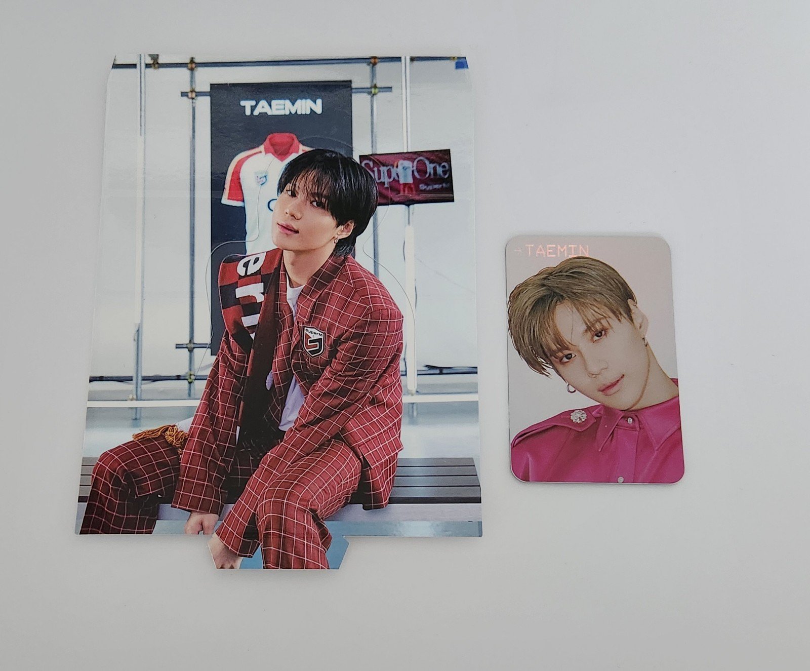 SuperM Taemin Official MD Super One Paper Standee & Hologram Photocard Set