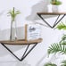 2 Set Half Round Floating Shelves