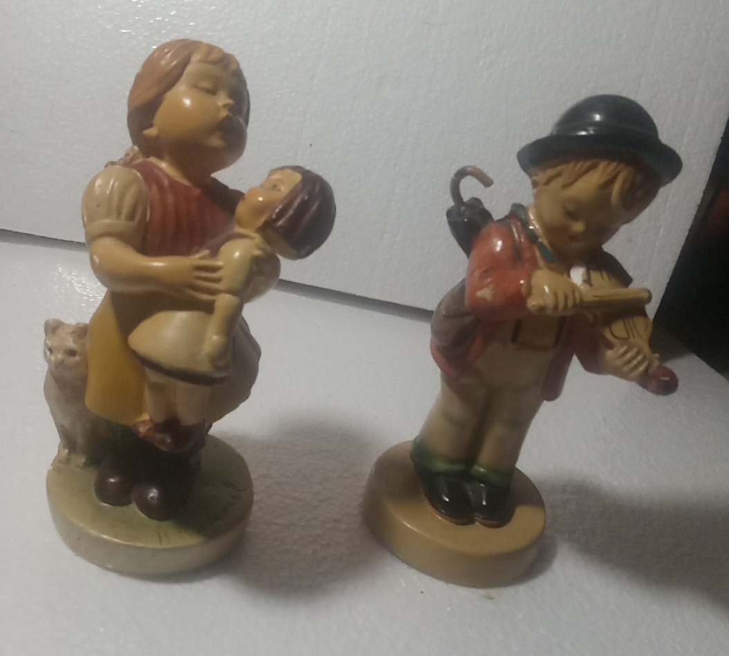 Rare Dubler / Hummel Little Mother WWII '42 & Little Fiddler Hummel Orig Repro.