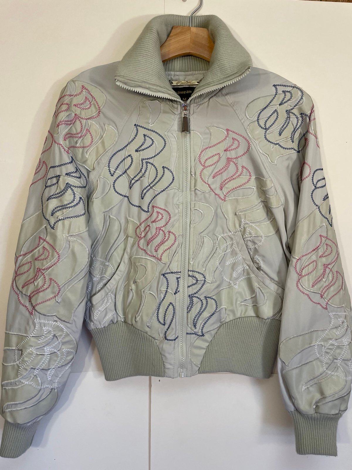 Vintage 2000s Y2k Rocawear Puffer Bomber Jacket Medium Streetwear Hip Hop Rap
