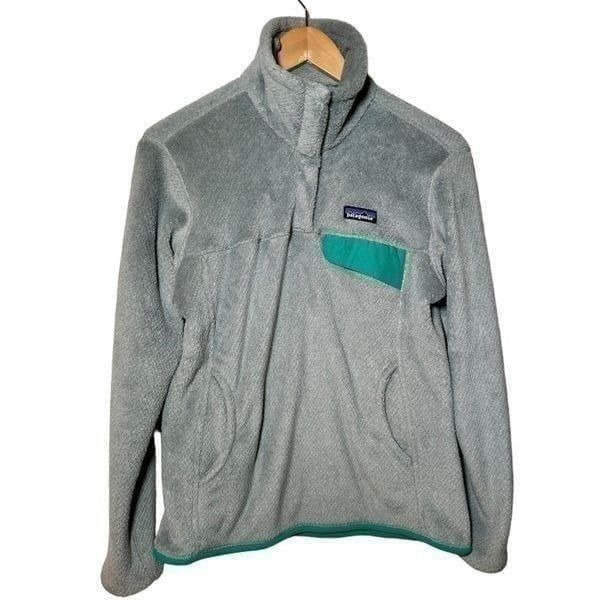 Patagonia Re-Tool Snap-T Fleece Pullover Jacket Gray Green Women’s Medium