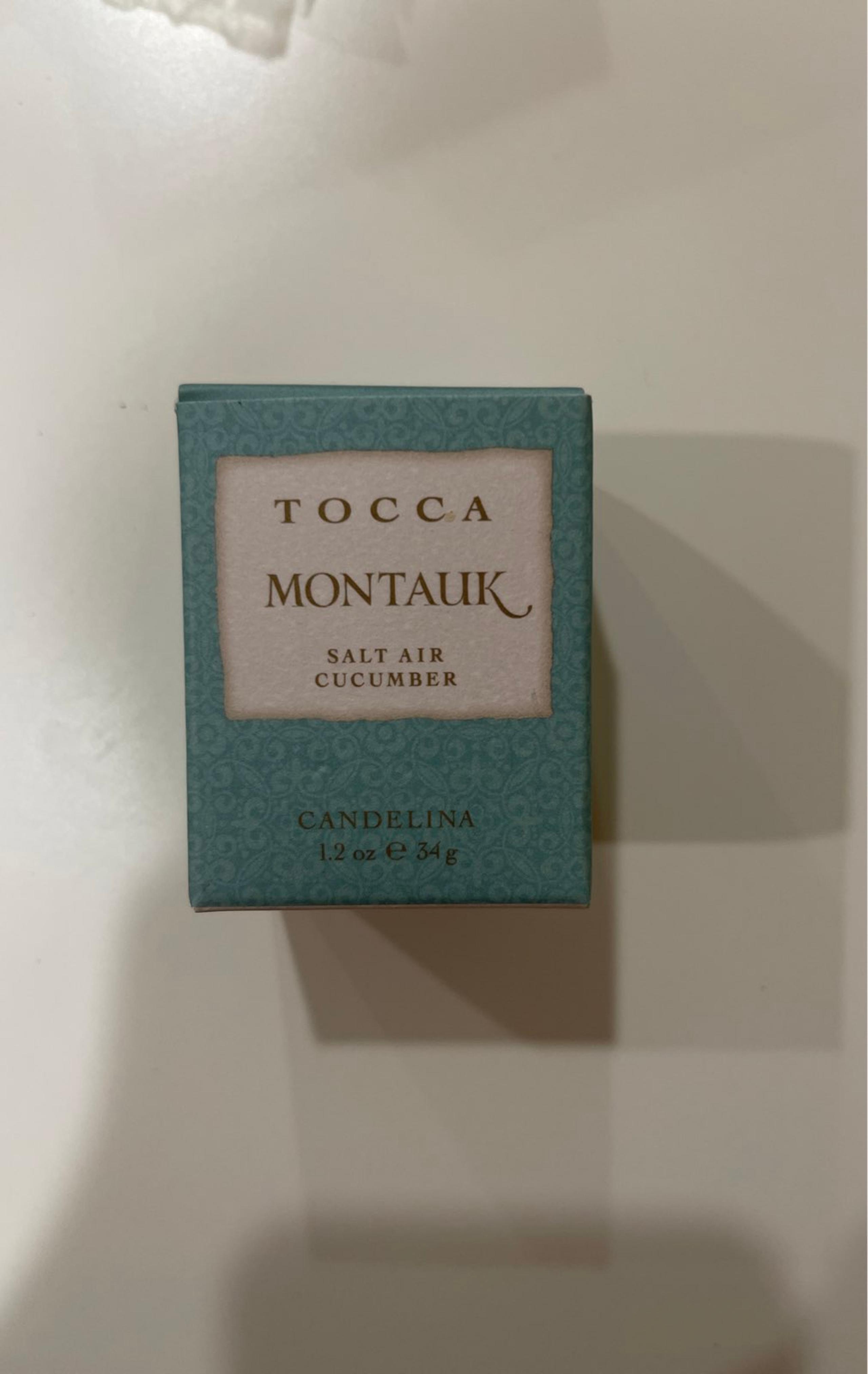 Tocca montauk salt air cucumber candle