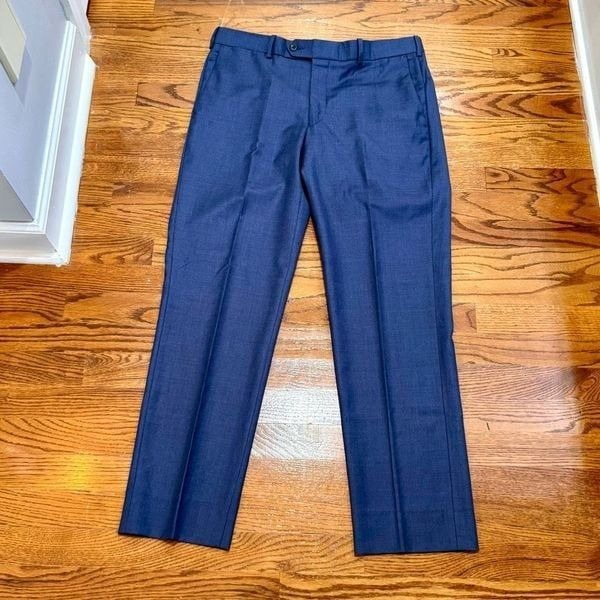 Coppley CADE Flat Front dress pants. Size 34. Blue.