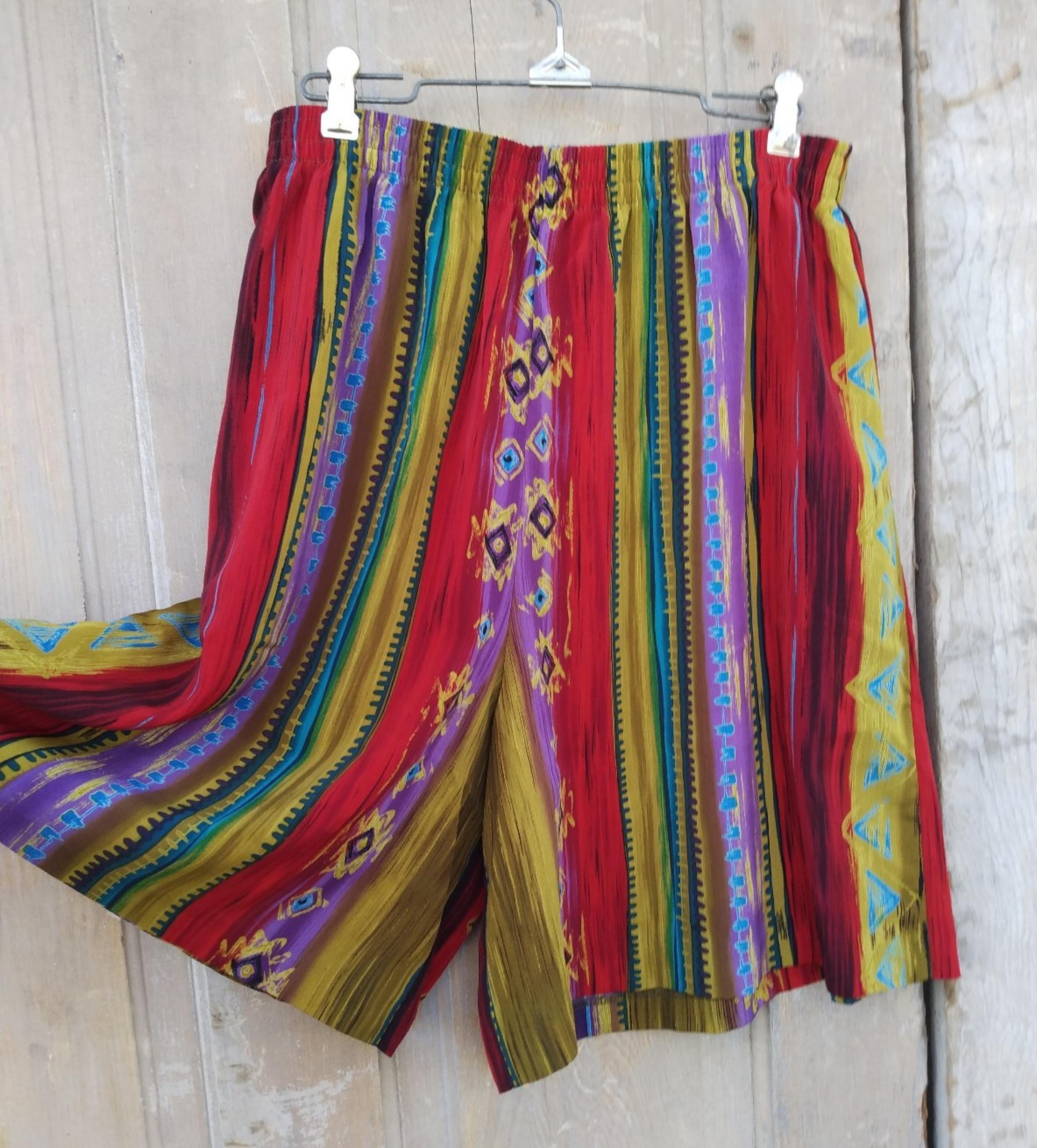 Retro Multi Color Mom Shorts