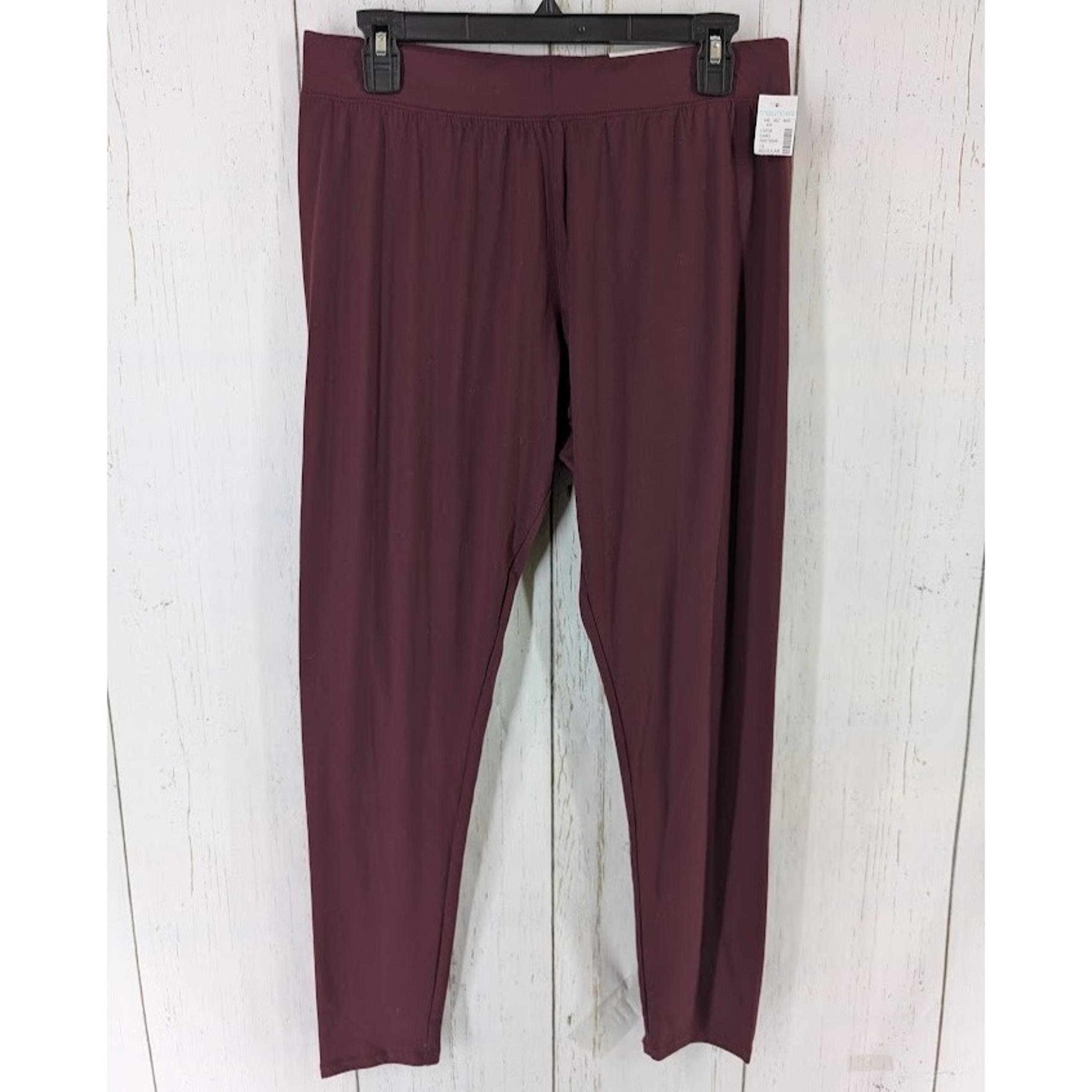 Maurices Size 1X Maroon High Rise Womens Casual Everyday Leggings NWT