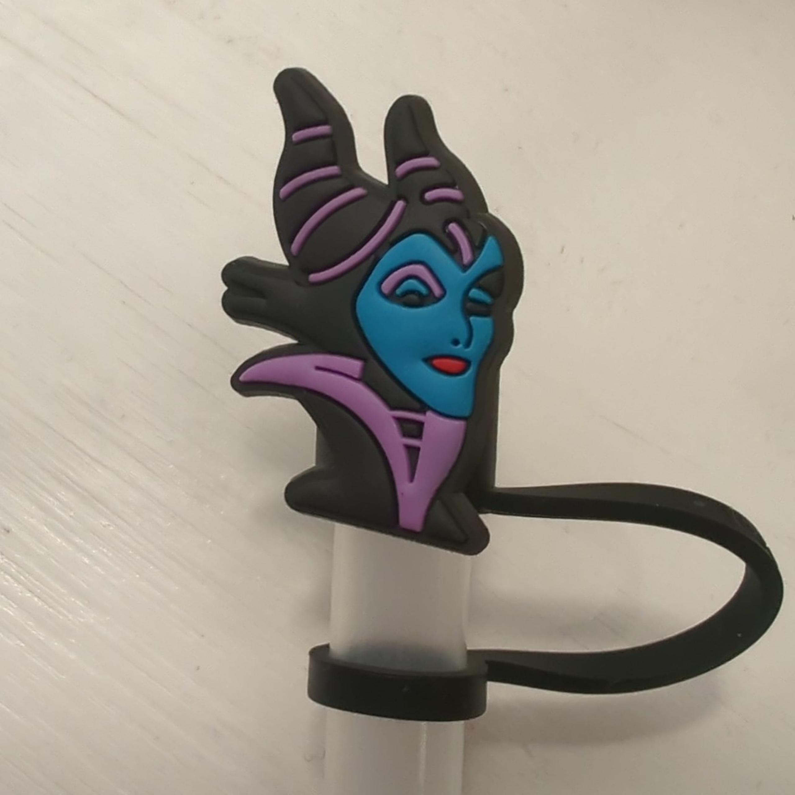 Maleficent straw topper