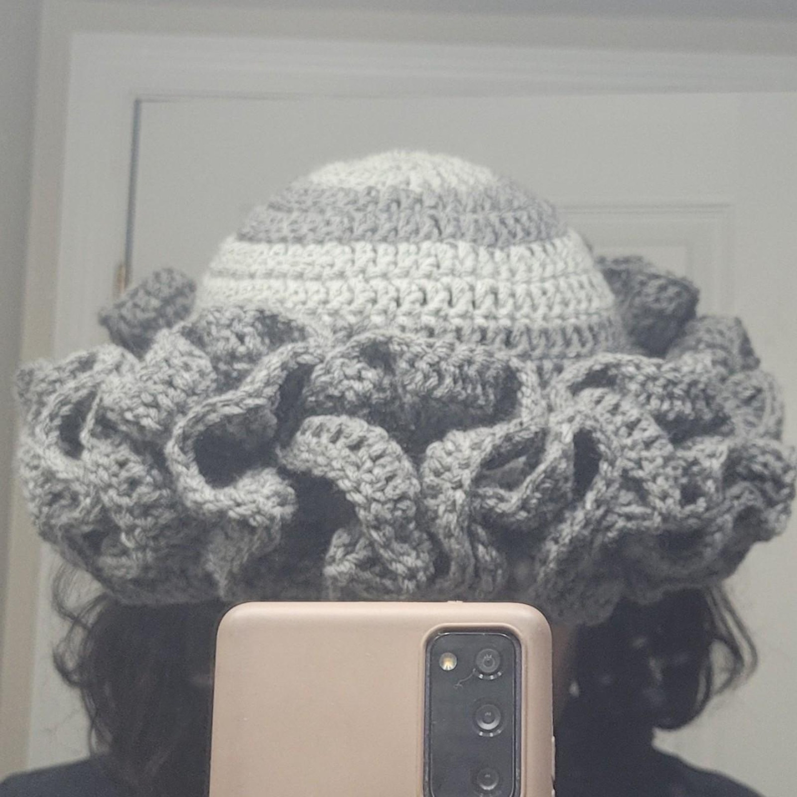 Handmade Crochet Ruffle Bucket Hat