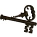 Vintage Large French 'Chateau' Key Bottle Opener and Hidden Corkscrew