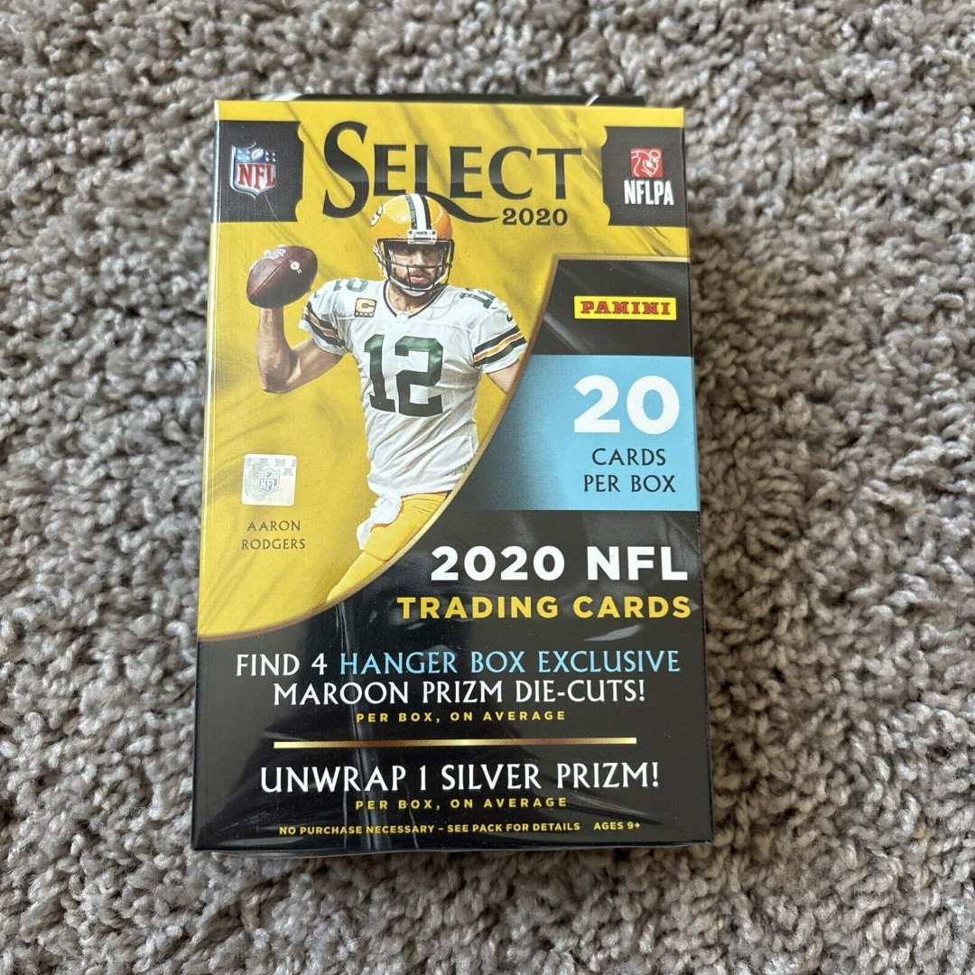 Panini Select 2020 NFL Football Hanger Box (20 Cards, 4 Light Blue Prizms)