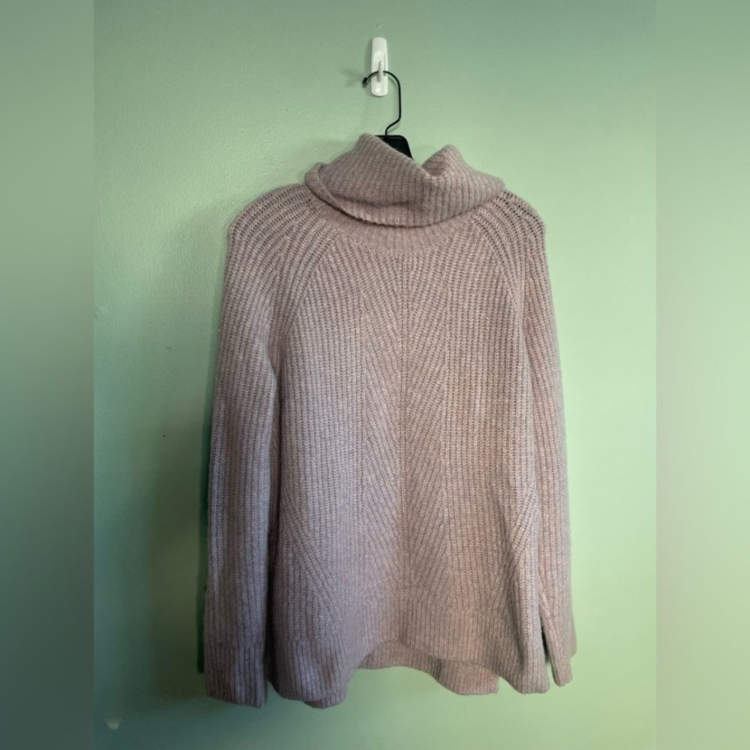 Madewell Purple Marled Mercer Turtle Neck Chunky Oversized Sweater Sz M