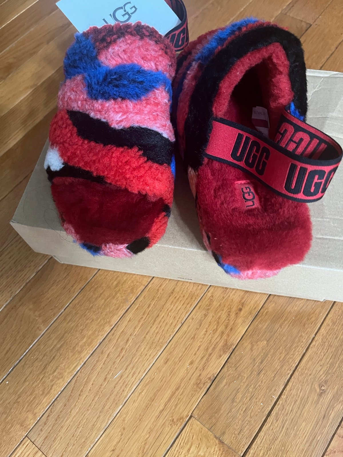 UGG Fluff Yeah slide plaid