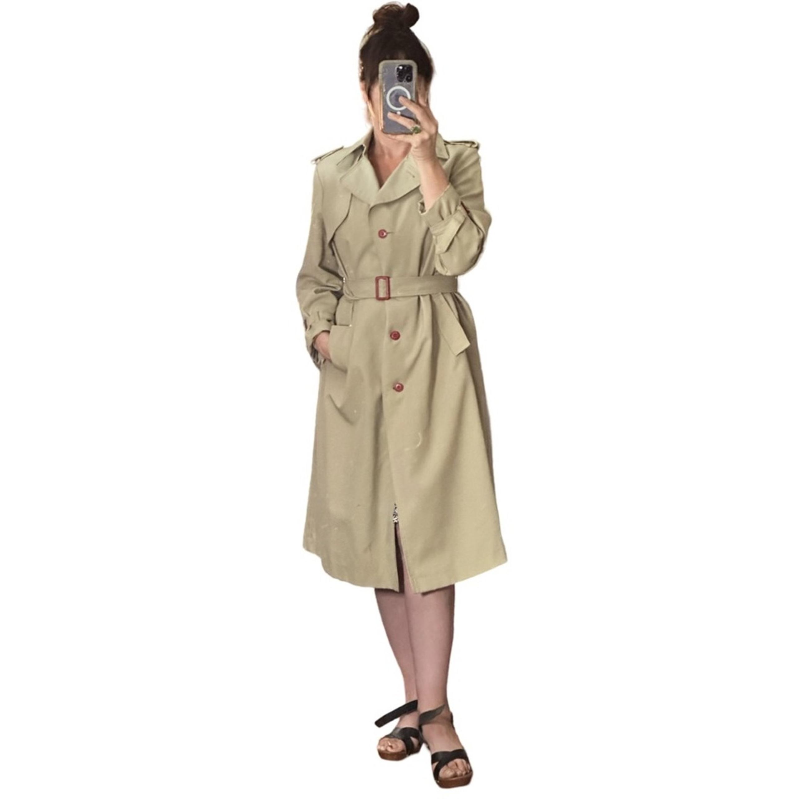 Vintage Canterbury Ltd Beige Rain Trench Coat