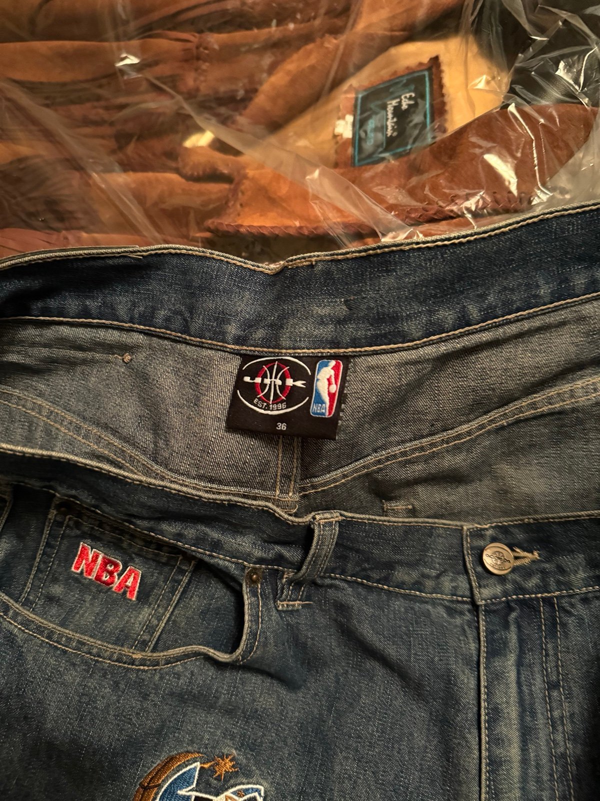 Men NBA LOGO JEANS great buy! Great condition