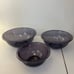 Set of 3 Purple Violet Amethyst Glass Mixing Bowls (322 323 325) READ DESCRIPT.