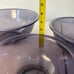 Set of 3 Purple Violet Amethyst Glass Mixing Bowls (322 323 325) READ DESCRIPT.