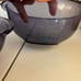 Set of 3 Purple Violet Amethyst Glass Mixing Bowls (322 323 325) READ DESCRIPT.
