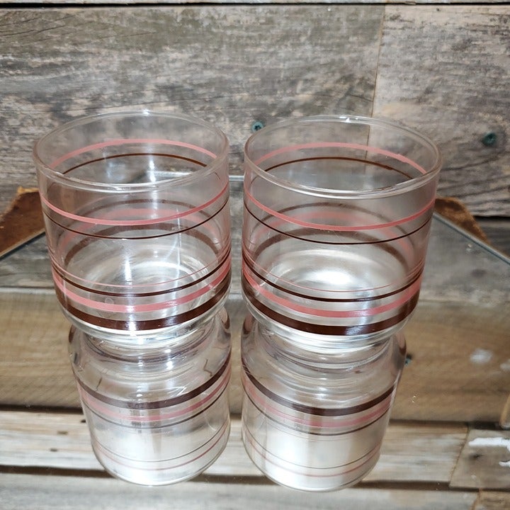 Hanover by Libbey Old Fashioned Glasses - Set of Two. Very Rare!