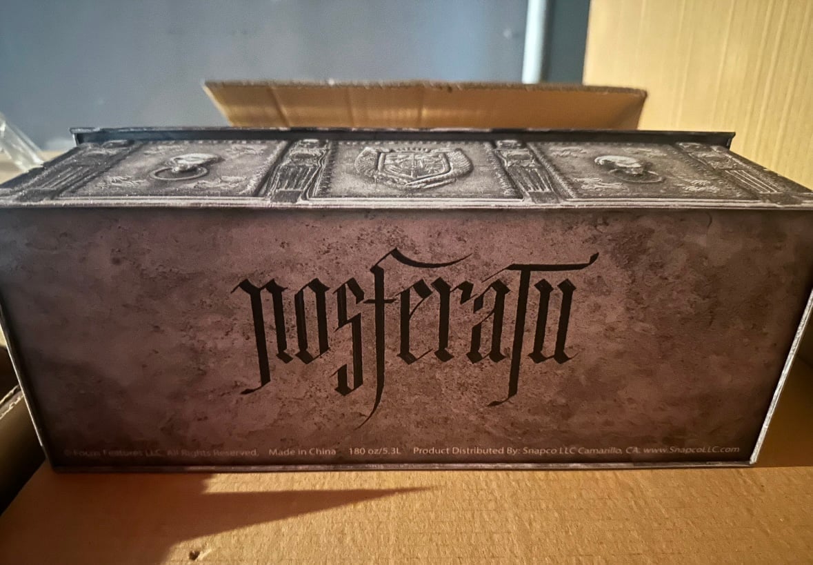 NOSFERATU Metal Popcorn Bucket Coffin Container New AMC/Regal