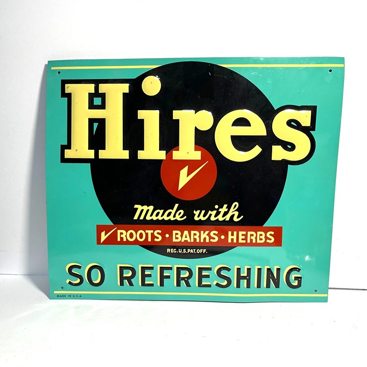 Hires Root Beer Metal Sign Advertising Wall Decor Made In USA Reproduction