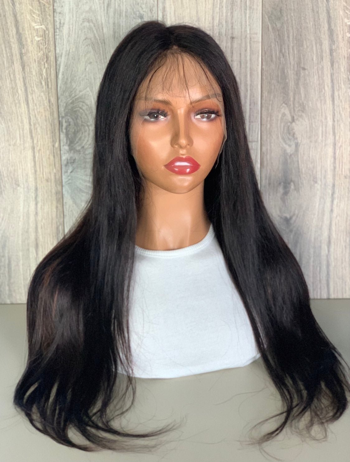 Human Hair Straight Lace Front Wig Free Part