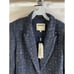 New L'AGENCE Womens 12 Marie Blue Tweed Metallic Blazer Jacket