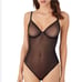 Le Mystere Black Modern Mesh Bodysuit Size 32B