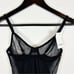 Le Mystere Black Modern Mesh Bodysuit Size 32B