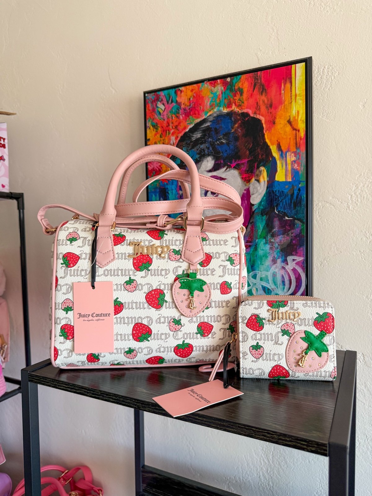 Juicy Couture strawberry Satchel Bag and wallet set