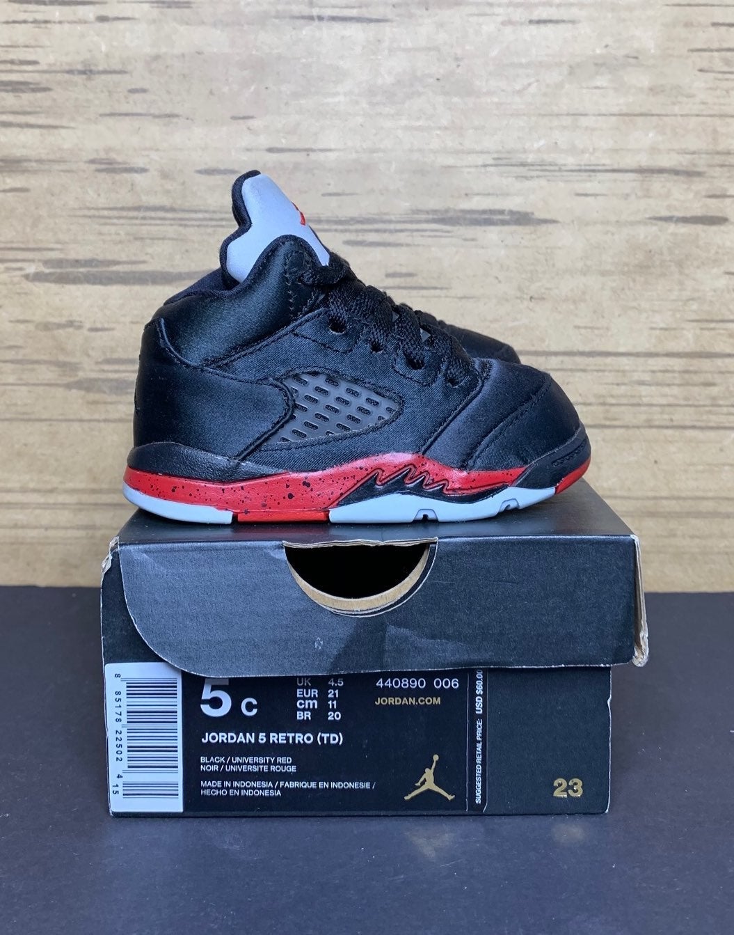 Jordan Retro 5 Satin Bred TD Sz 5C