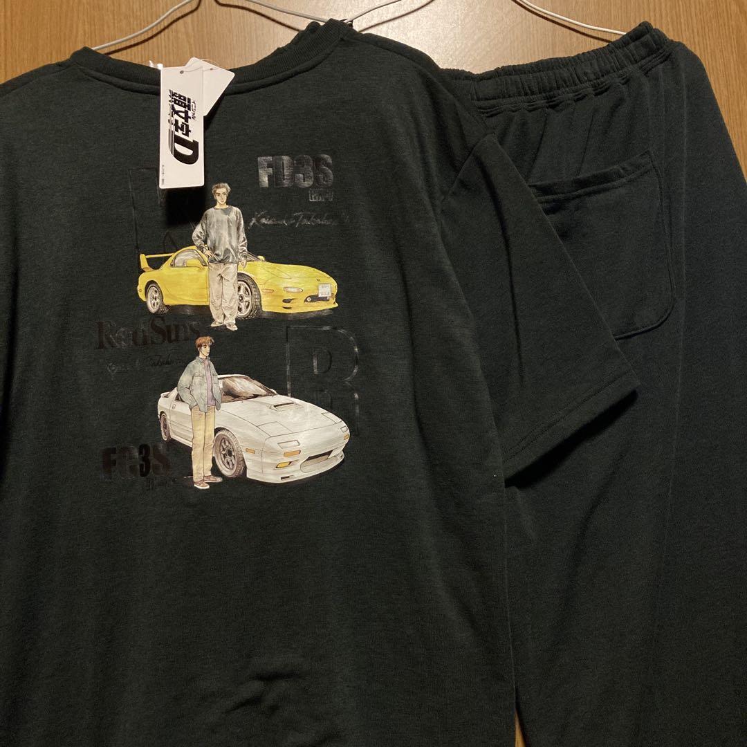 Initial D Roomwear Pajamas T-shirt Shorts Headlights D