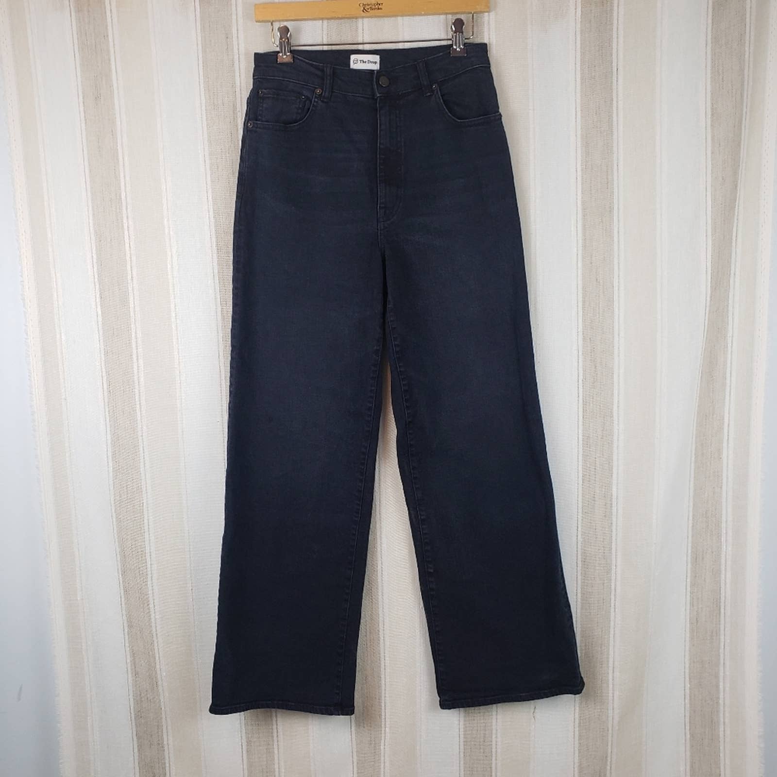 Wide Leg High Waisted Jeans Blue Size 28
