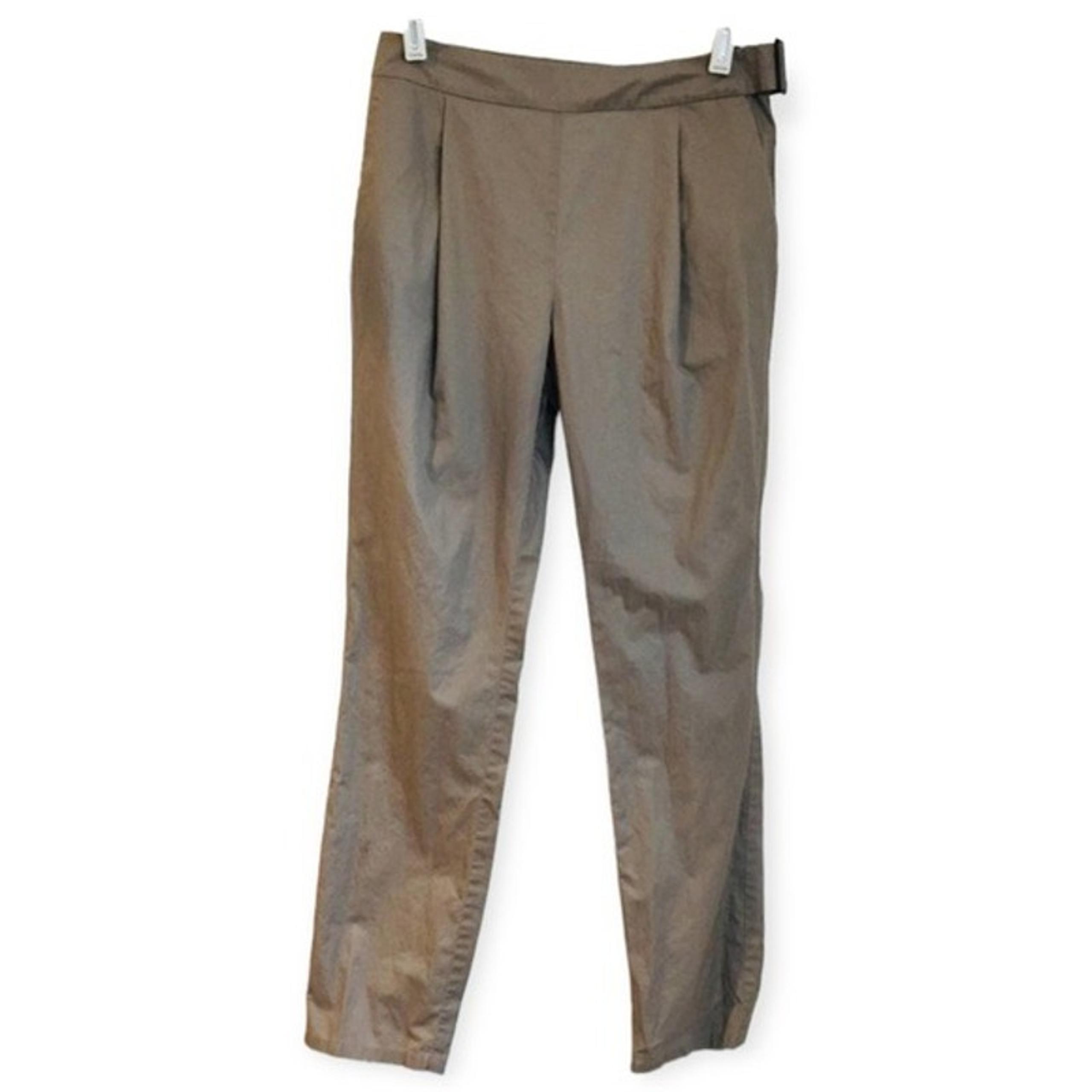 KATE SPADE SATURDAY Brown Belted Trouser Pants 2 Lightweight Midrise Pleated