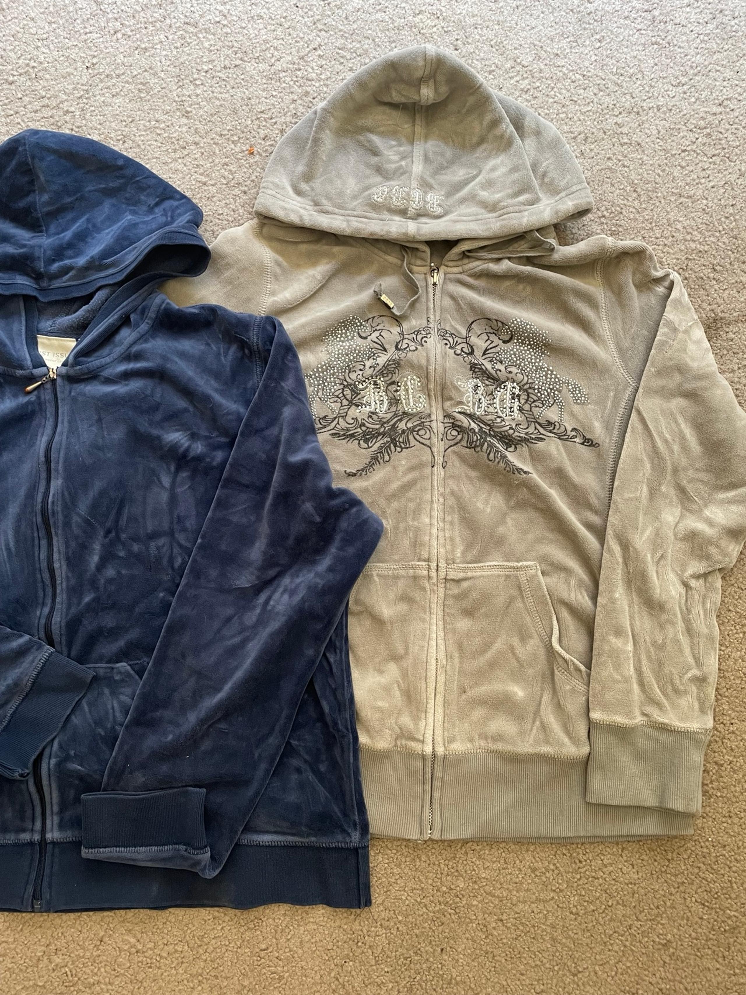 BCBG velour hoodie size S