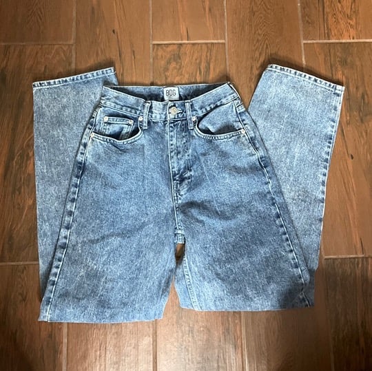BDG Urban Outfitters Bleach Wash High Rise Baggy Denim Jeans