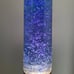 Retro GLITTER LITE F/x Lamp Silver Base Glitter Blue Liquid 18 Lava Black Base