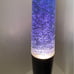 Retro GLITTER LITE F/x Lamp Silver Base Glitter Blue Liquid 18 Lava Black Base