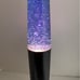 Retro GLITTER LITE F/x Lamp Silver Base Glitter Blue Liquid 18 Lava Black Base
