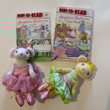 Angelina Ballerina Plush Mouse book sticker bundle