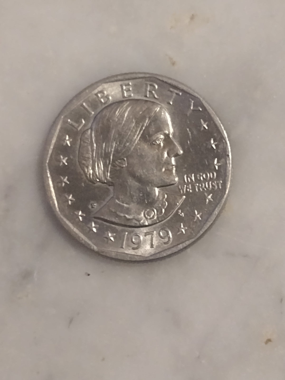 1979 Susan B Anthony Silver Dollar with Dew Drop