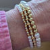Sterling Silver and 18kt Gold Filled Stack Bracelets Set of 3