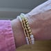 Sterling Silver and 18kt Gold Filled Stack Bracelets Set of 3