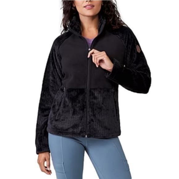 Free Country black super soft fleece jacket plus size 2X 3X new!!
