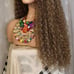 Balayage brown highlight h.d lace wig