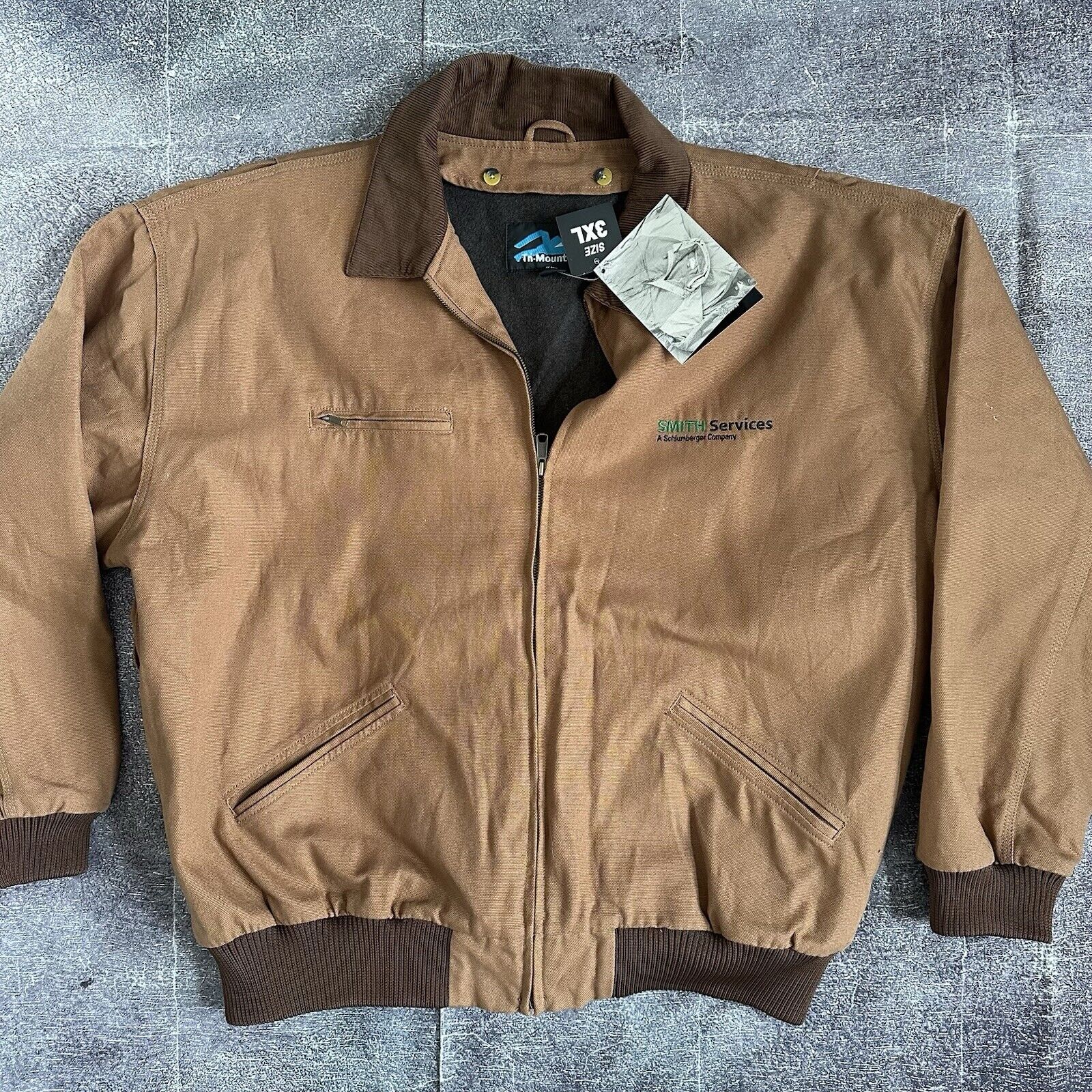 NWT Men's Tri Mountain Brown Canvas Sequoia Blanket Lined Detroit Jacket Sz 3XL