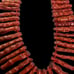 Vintage red/orange hand knotted graduated coral necklace with sterling silver